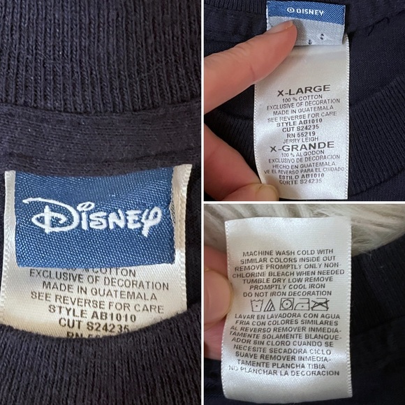 EUC Disney Mickey Mouse graphic crewneck s/s navy t-shirt, XL - Picture 16 of 16